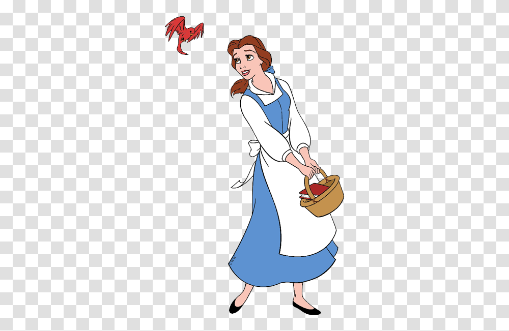 Clip Art Disney Belle, Person, Clothing, Female, Book Transparent Png