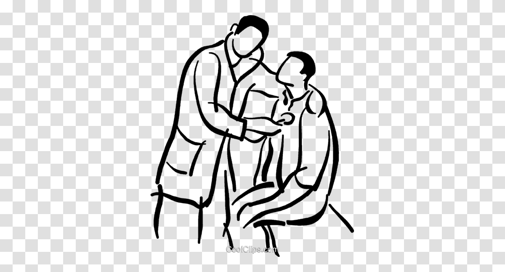 Clip Art Doctor Giving A Physical Exam Royalty Free Vector Clip, Spider, Drawing, Photography, Kneeling Transparent Png