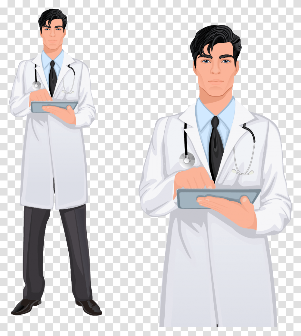 Clip Art Doctor Uniform Male Doctor Clipart, Lab Coat, Person, Tie Transparent Png