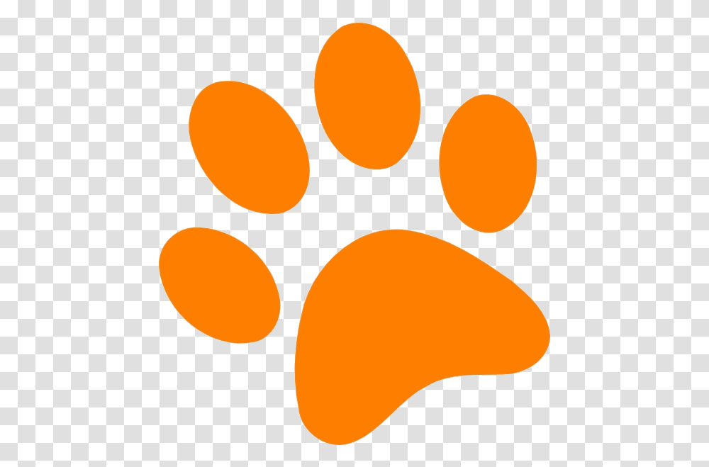 Clip Art Dog Orange Paw Print Clip Art, Plectrum, Footprint Transparent Png