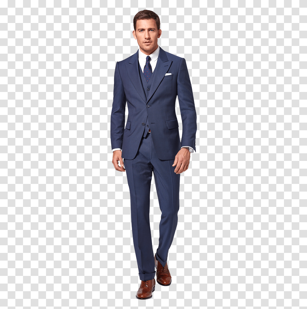 Clip Art Dolzer Man Blauer Dreiteiler Hugo Boss Dark Blue Suit, Overcoat, Tie, Person Transparent Png