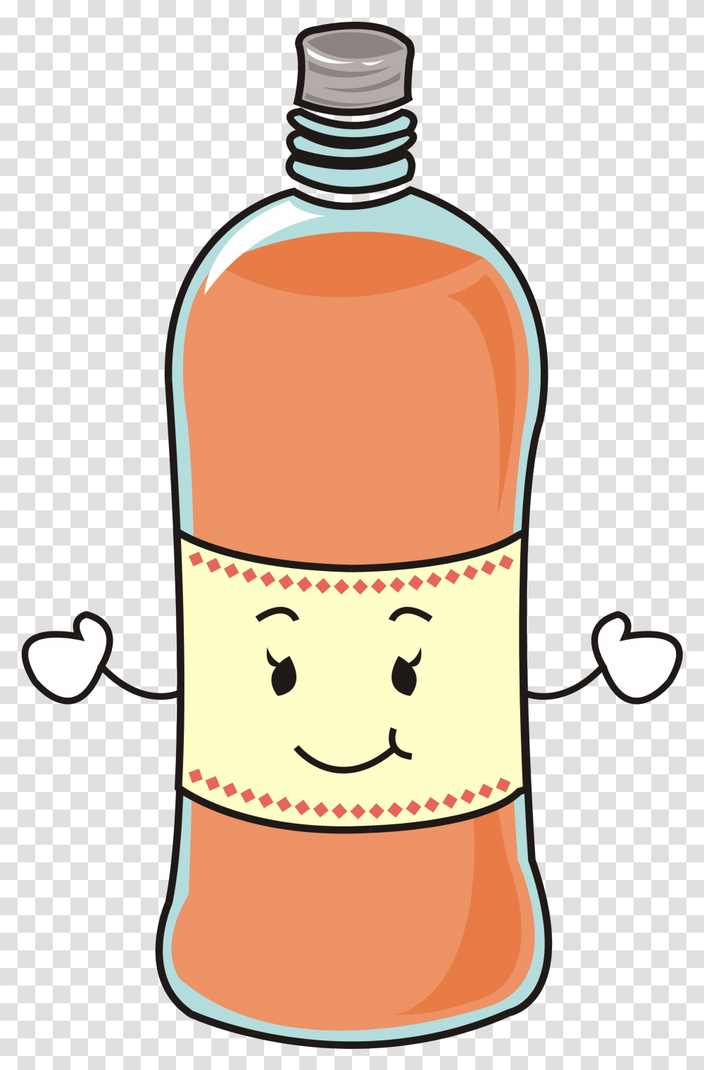 Clip Art Drink Bottle Cartoon, Pop Bottle, Beverage, Juice, Label Transparent Png