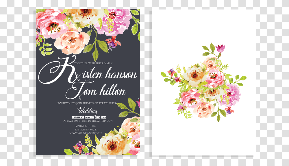 Clip Art Elegant Set Wedding Card Flower For Invitation, Advertisement, Poster, Flyer, Paper Transparent Png