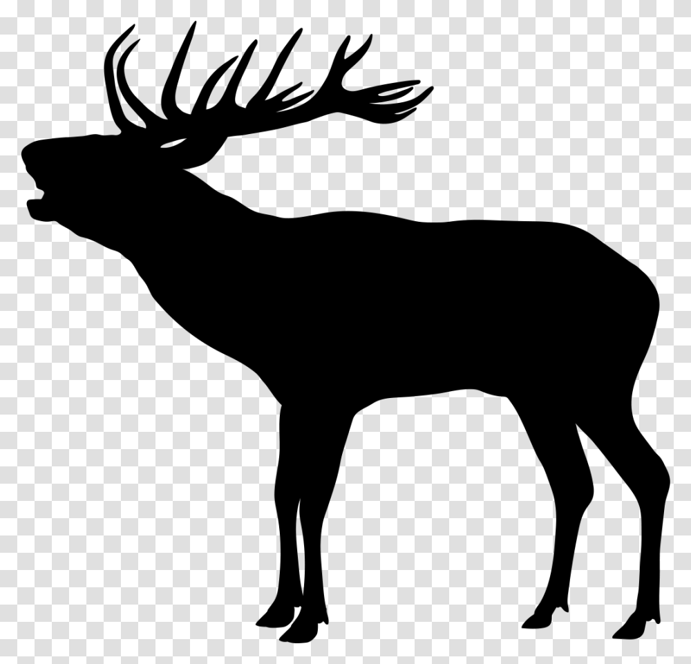 Clip Art Elk Antler Silhouette Kronhjort Silhuet, Gray, World Of Warcraft Transparent Png