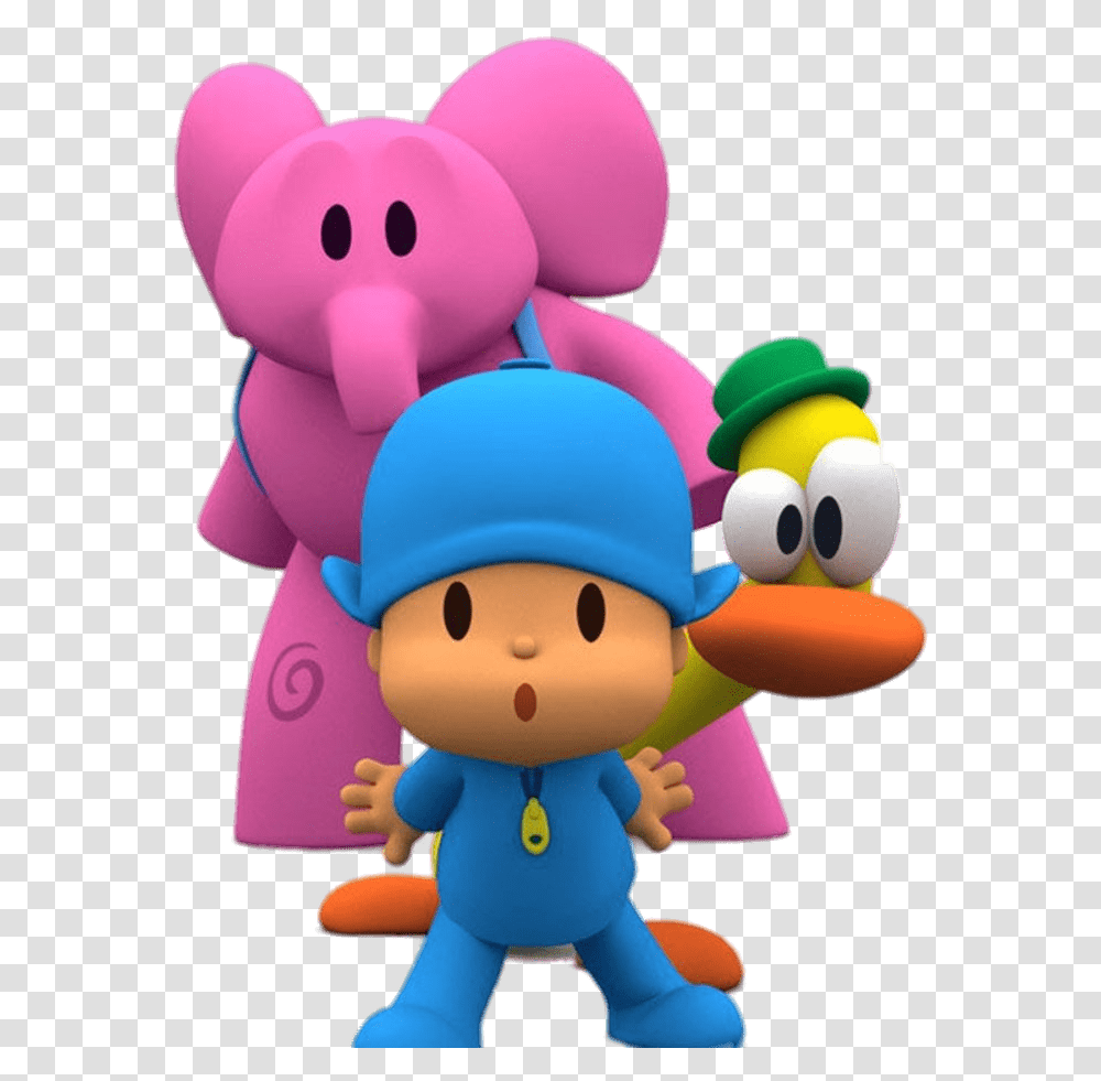 Clip Art Elly And Pato Pocoyo Elly Pato Logos, Toy, Food, Figurine, Inflatable Transparent Png