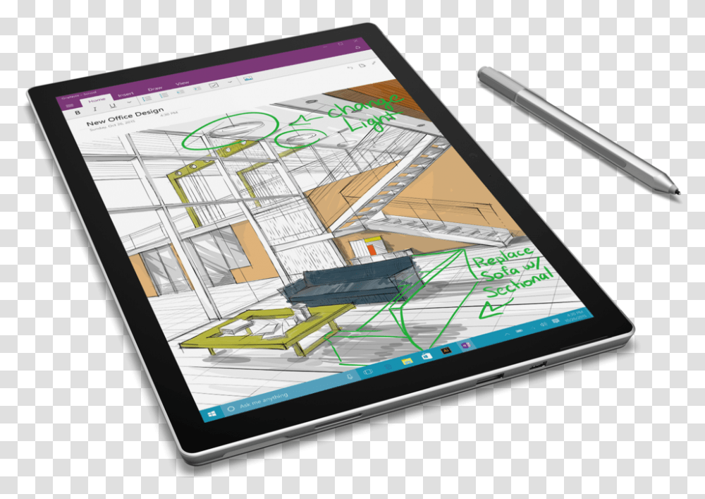 Clip Art Entry Level Surface The Surface Pro 4 Drawing, Computer, Electronics, Tablet Computer, Pen Transparent Png