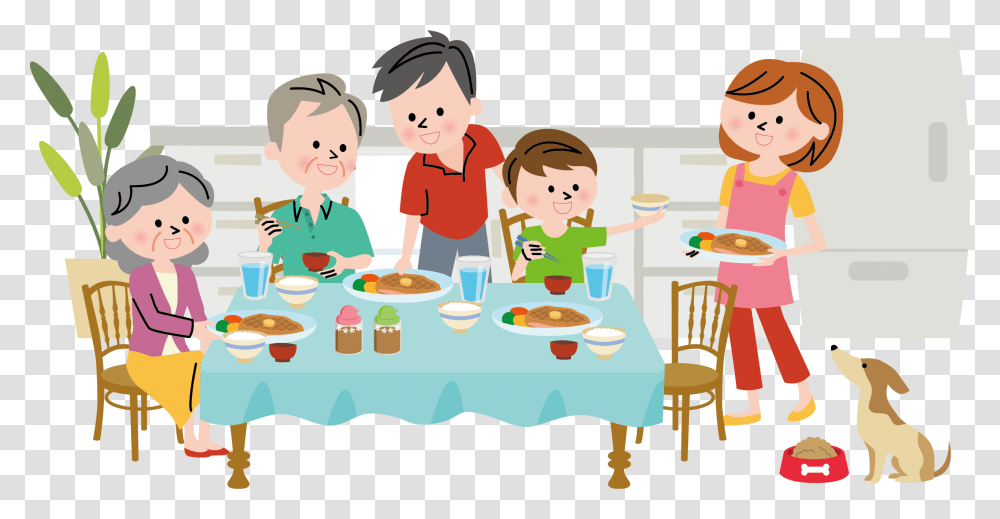 Clip Art Family Dinner Clipart Family Dinner Clipart, Person, Chair, Furniture, Eating Transparent Png