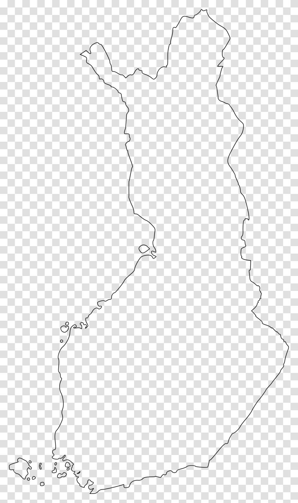 Clip Art Finland Map Outline Finland Map, Gray, World Of Warcraft Transparent Png