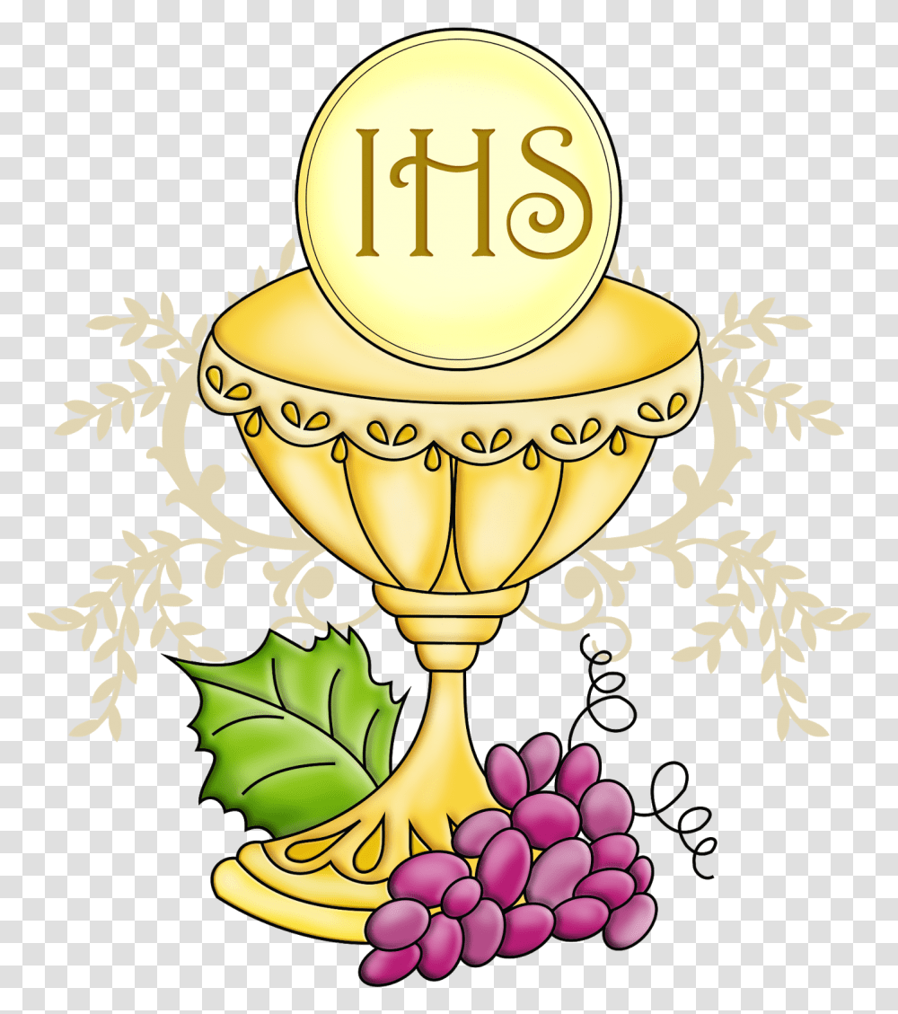 Clip Art First Communion Symbol Chalice First Holy Communion, Lamp, Trophy, Crowd, Glass Transparent Png