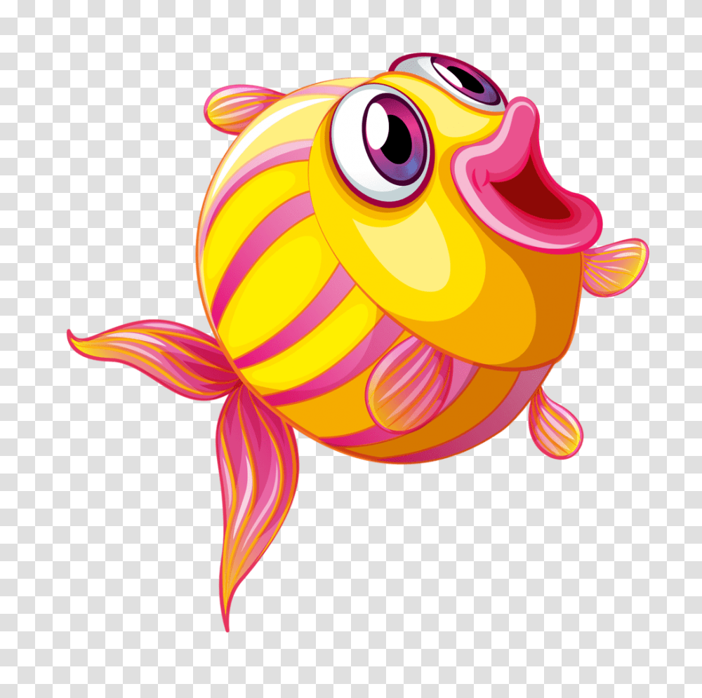 Clip Art Fish And Cartoon Tropical Nail Designs Ideas, Animal, Goldfish, Sweets, Food Transparent Png