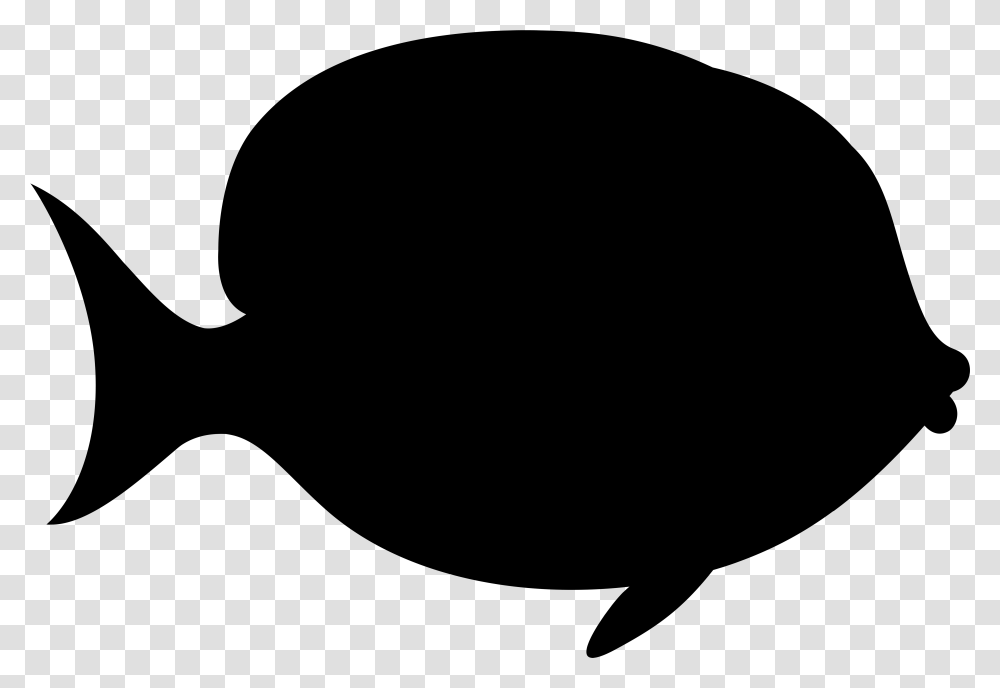 Clip Art Fish Silhouette Black M, Gray, World Of Warcraft Transparent Png