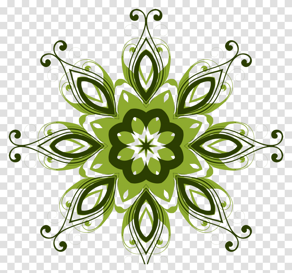 Clip Art Floral Design Flowers Transprent Green Flower Design, Pattern, Ornament, Fractal Transparent Png