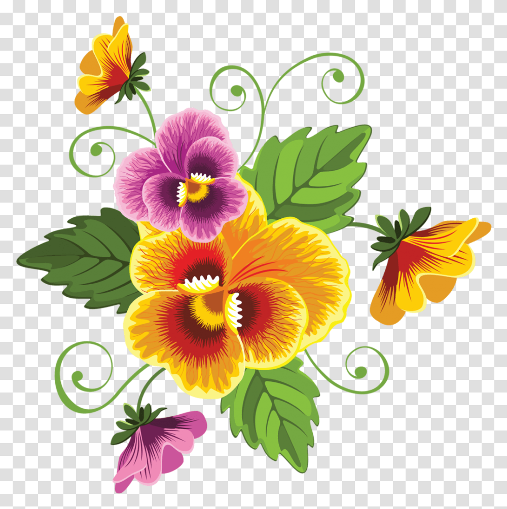 Clip Art Flores De Pensamientos Para Bordar, Plant, Flower, Blossom Transparent Png