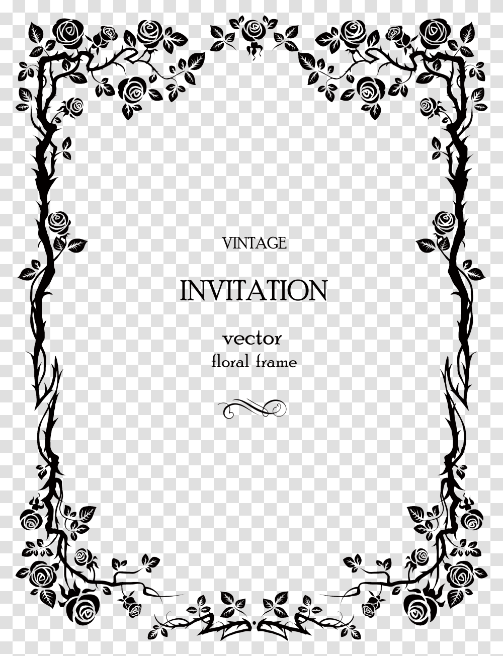 Clip Art Flower Royalty Free Clip Flower Border Black And White, Outdoors, Nature, Building, Tree Transparent Png