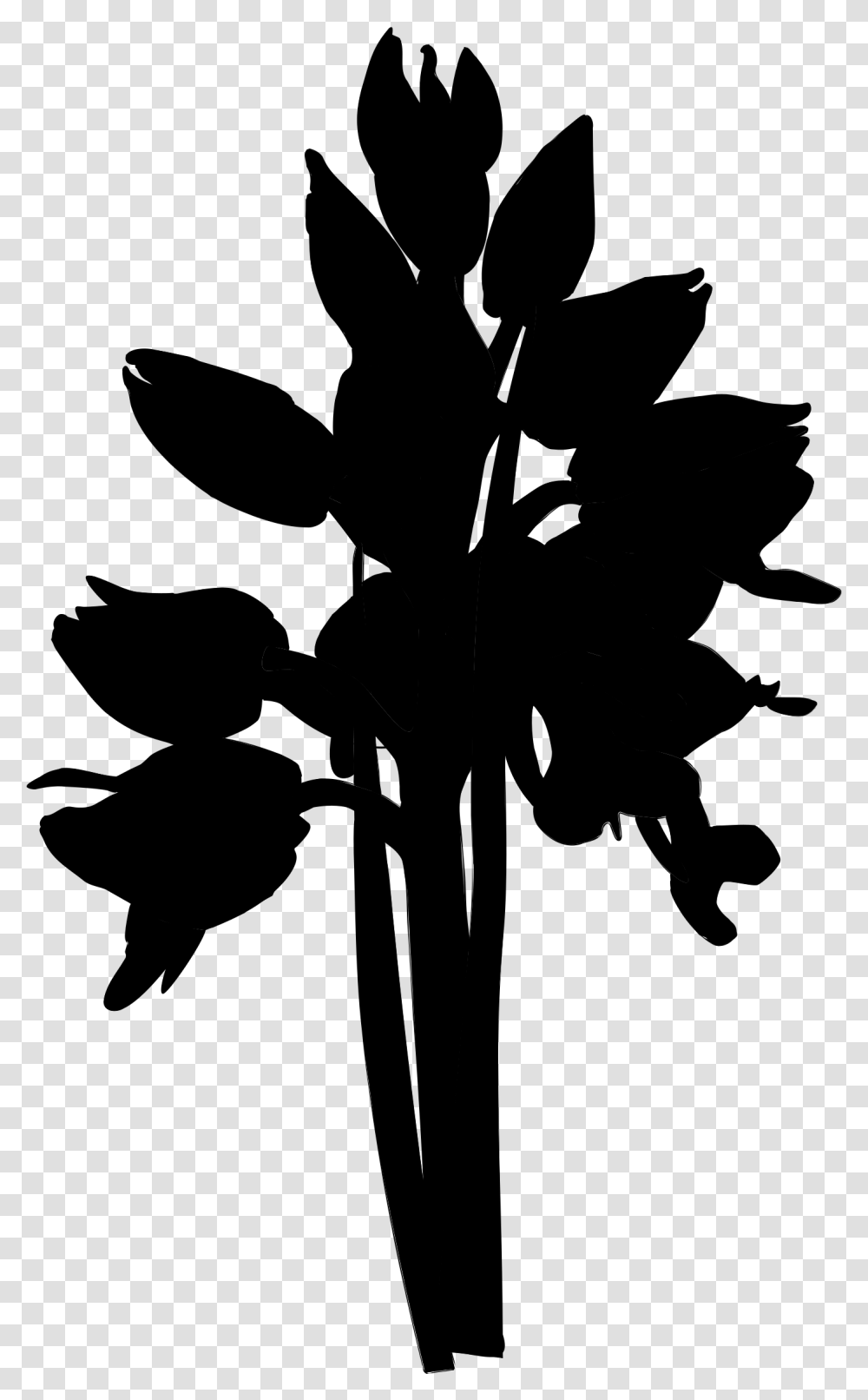 Clip Art Flowering Plant Silhouette Leaf Illustration, Gray, World Of Warcraft Transparent Png