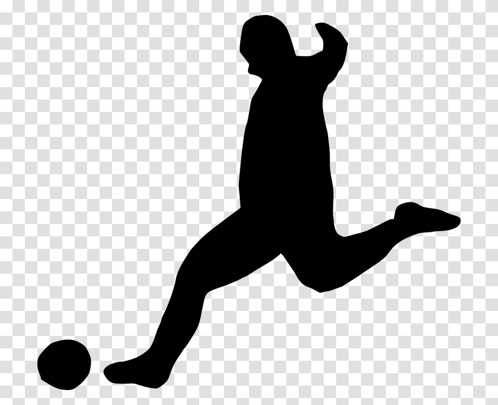 Clip Art Football Player Silhouette Clipart Silhouette Football Clipart, Person, Kicking, People, Stencil Transparent Png