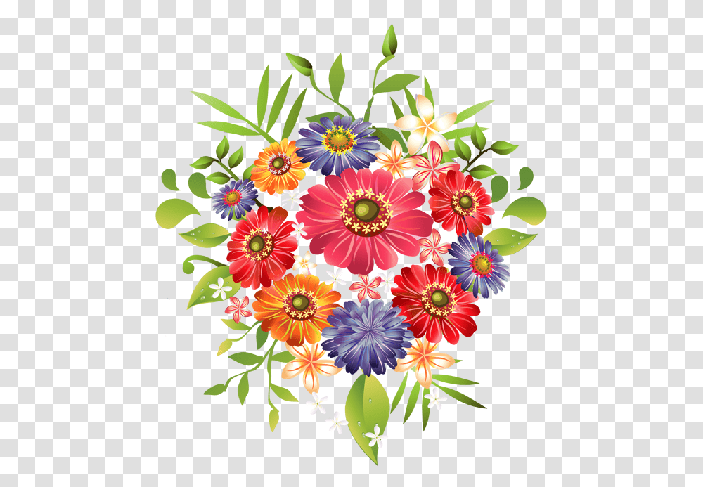 Clip Art Free Clipart Summer Flowers Bunch Of Flowers Clipart, Floral Design, Pattern, Spring Transparent Png