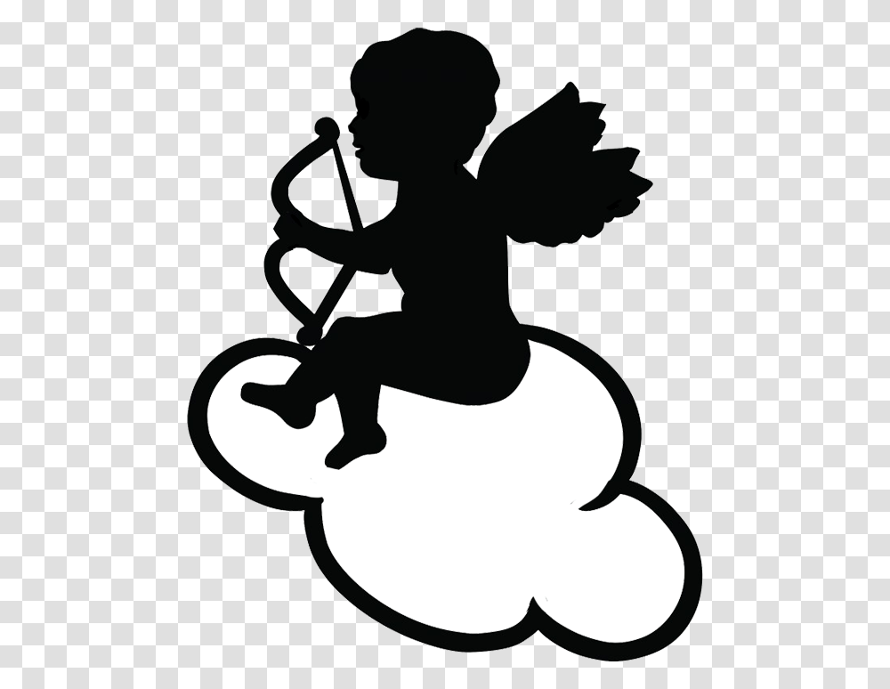 Clip Art Free Content Vector Graphics Love Black And White, Silhouette, Cupid, Leisure Activities, Person Transparent Png