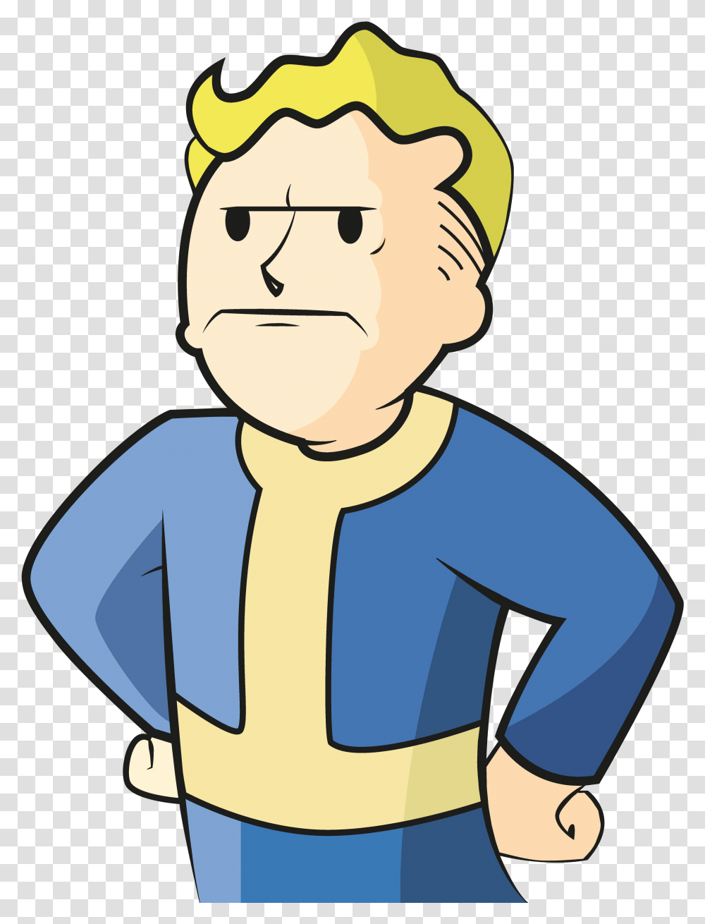 Clip Art Free Library Generous Person Fallout Angry Vault Boy, Clothing, Apparel, Drawing, Doodle Transparent Png