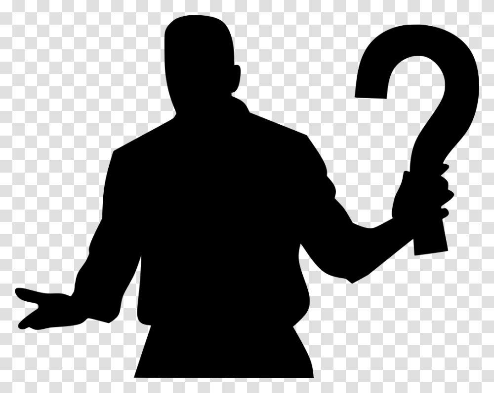 Clip Art Free Photo Confused Quiz Question Silhouette, Gray, World Of Warcraft Transparent Png