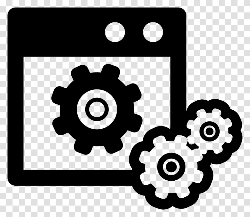 Clip Art Gears Symbol Configurations Icon, Machine, Stencil Transparent Png