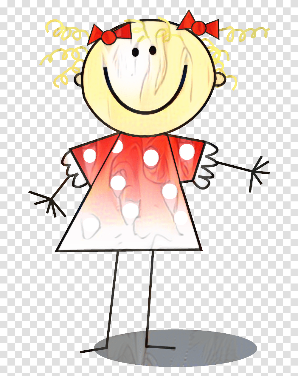 Clip Art Girl Drawing Cartoon Smile Polka Dot Clipart, Modern Art, Hand, Painting Transparent Png
