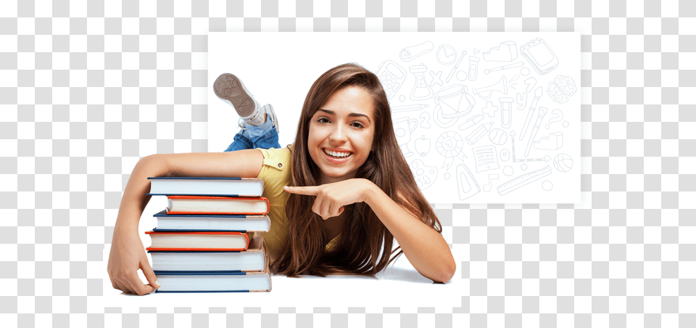 Clip Art Girl Taking Notes Going Abroad For Studies, Student, Person, Face, Female Transparent Png