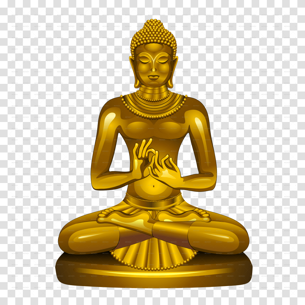 Clip Art Gold Buddha Statue Siddhartha Gautama Lord Buddha, Worship, Toy Transparent Png