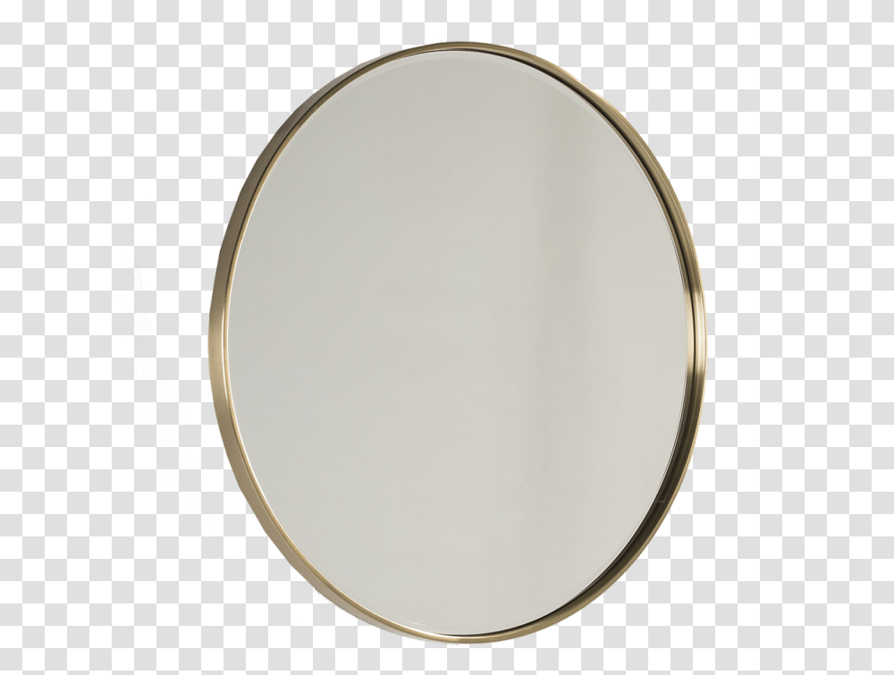 Clip Art Gold Glow Espejo Redondo Metal Dorado, Oval, Mirror Transparent Png
