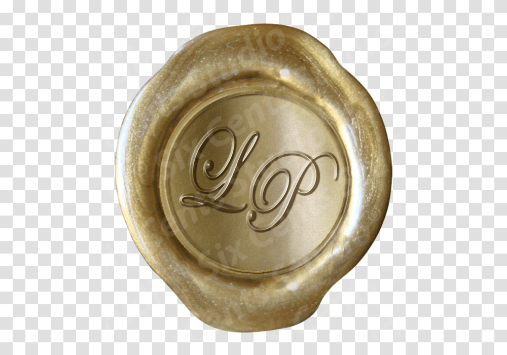 Clip Art Gold Lp Script Gold Wax Seal Letters, Label, Clock Tower, Architecture Transparent Png