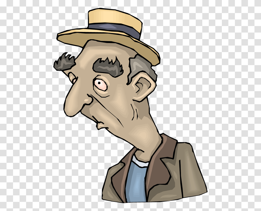 Clip Art Grumpy Old Man On Telephone Clipart Clipartfest, Head, Neck, Hat Transparent Png