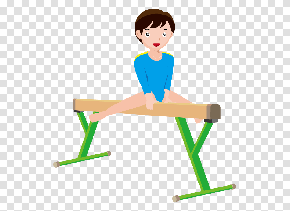 Clip Art Gymnastics Clipart Boy On Balance Beam Gymnastic Clipart, Sport, Acrobatic, Sports, Toy Transparent Png