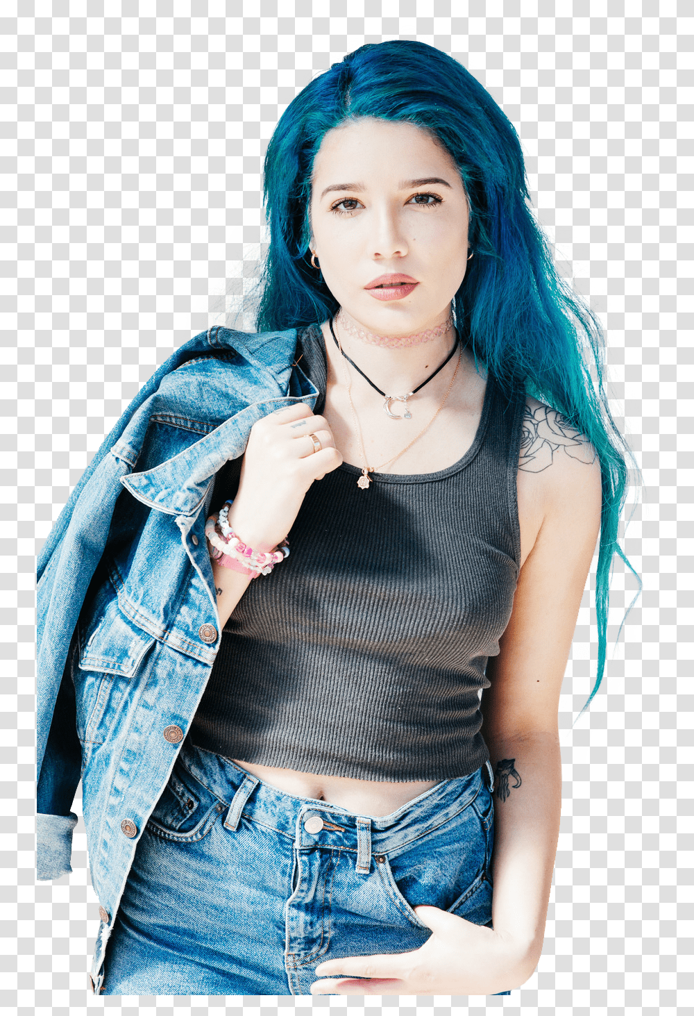 Clip Art Halsey With Long Hair Halsey, Necklace, Jewelry, Accessories Transparent Png