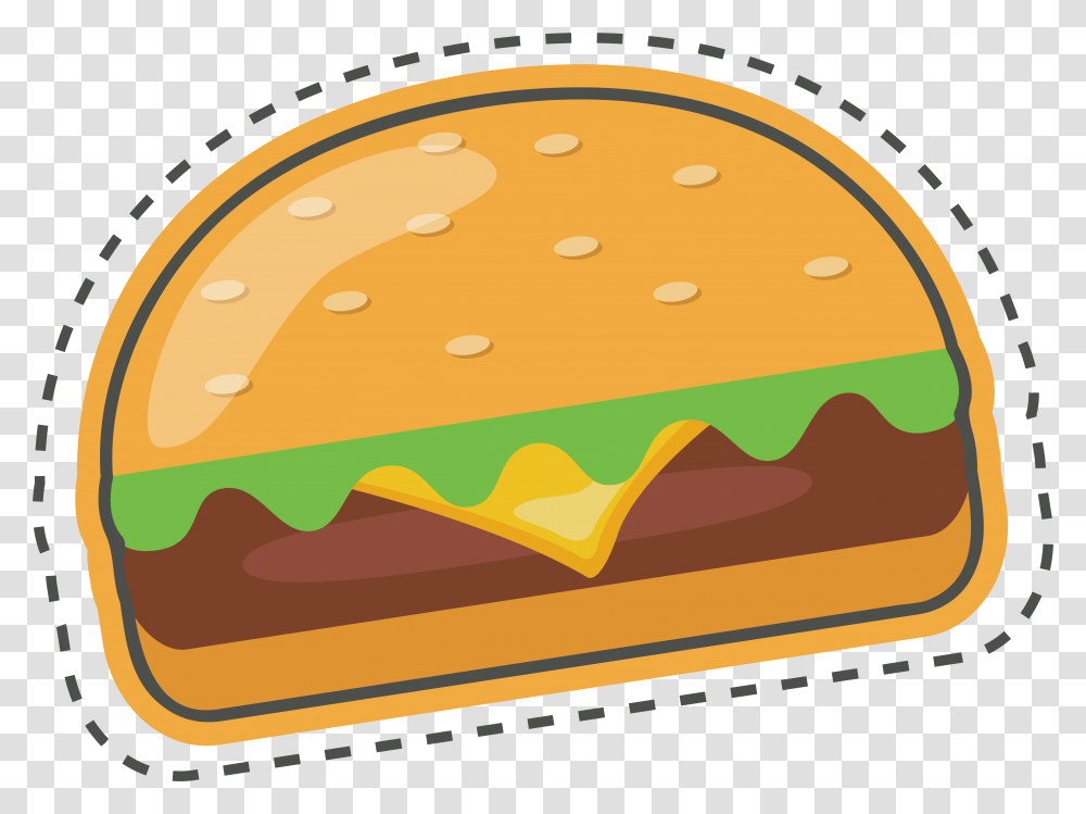Clip Art Hamburger Steak Food Sticker Food Sticker Background, Sliced, Rug, Harmonica Transparent Png