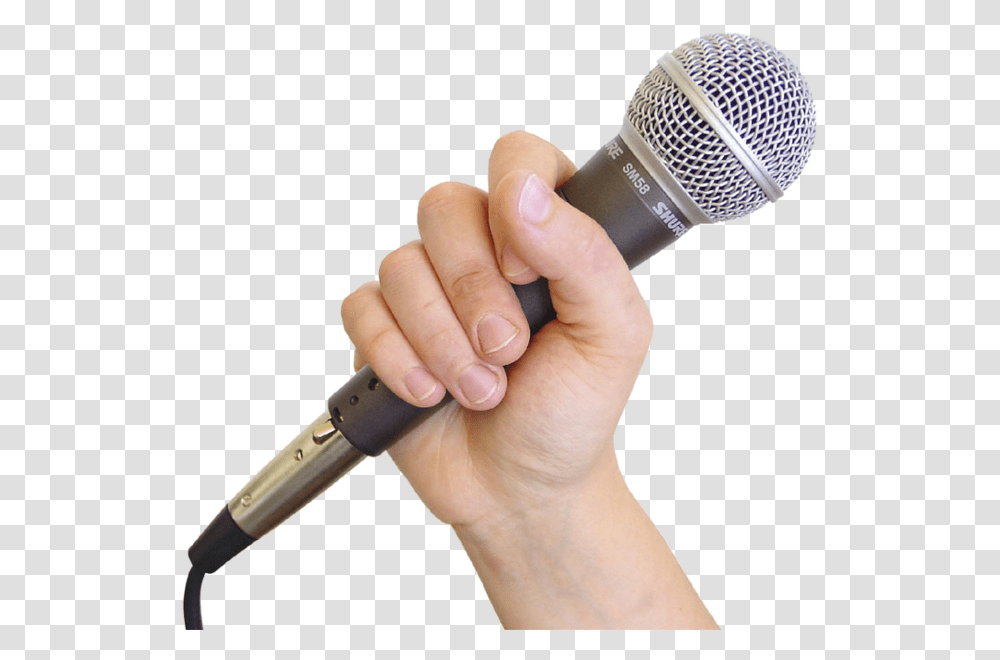 Clip Art Hand Holding Mic Hand With Microphone, Person, Human, Electrical Device, Finger Transparent Png