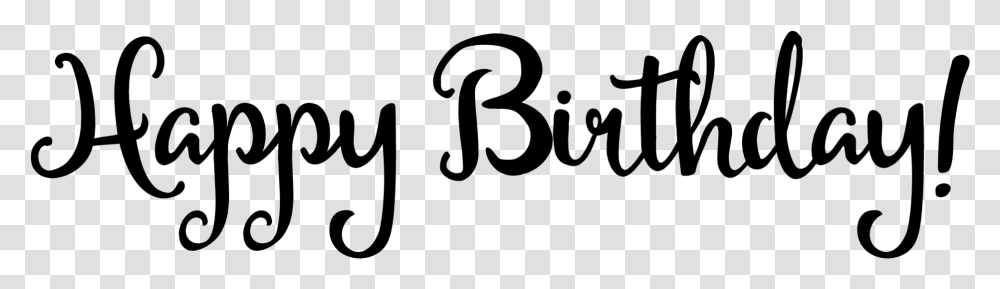 Clip Art Happy Birthday Calligraphy, Gray, World Of Warcraft Transparent Png