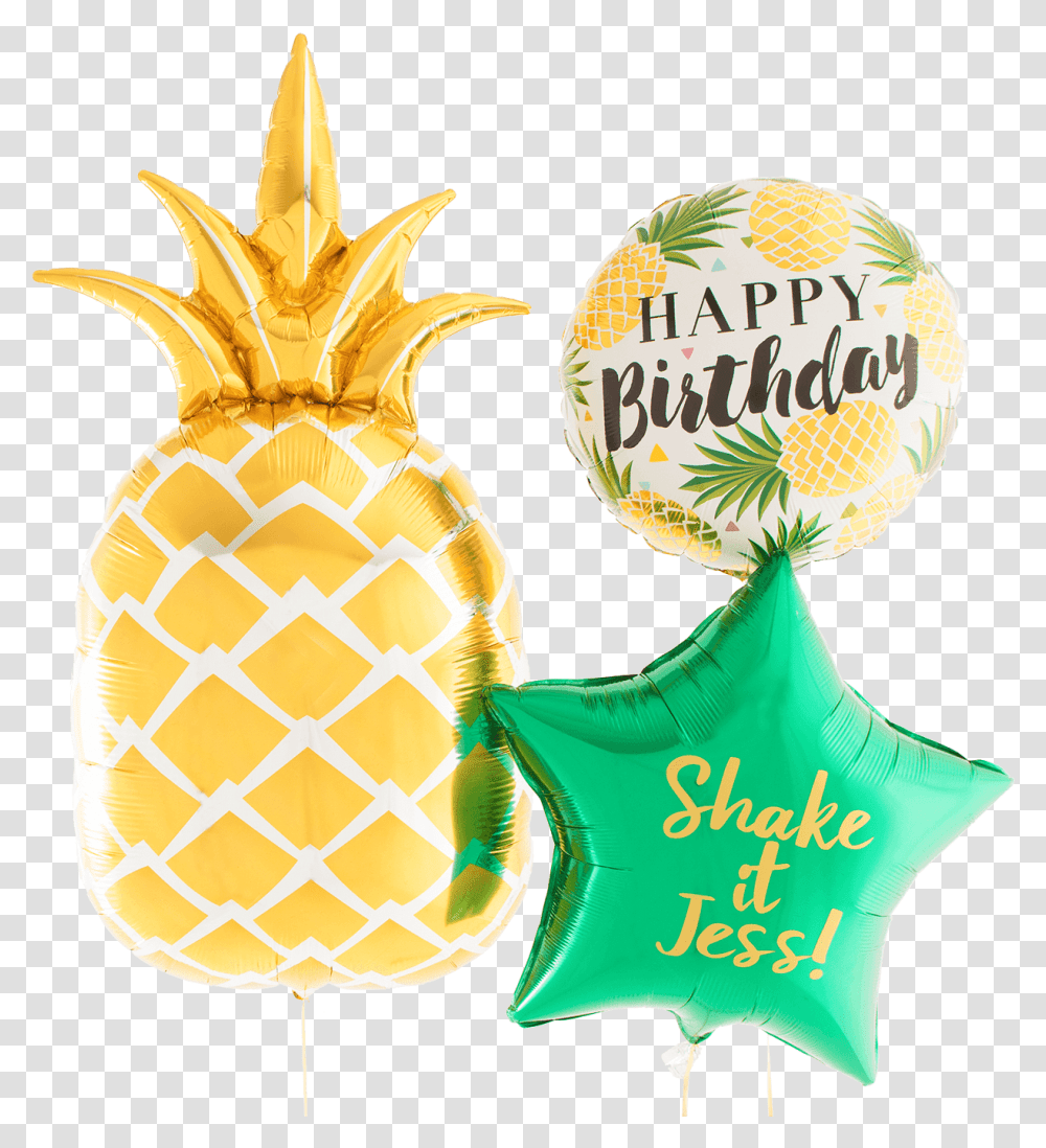 Clip Art Happy Birthday Pineapple Pineapple, Plant, Fruit Transparent Png