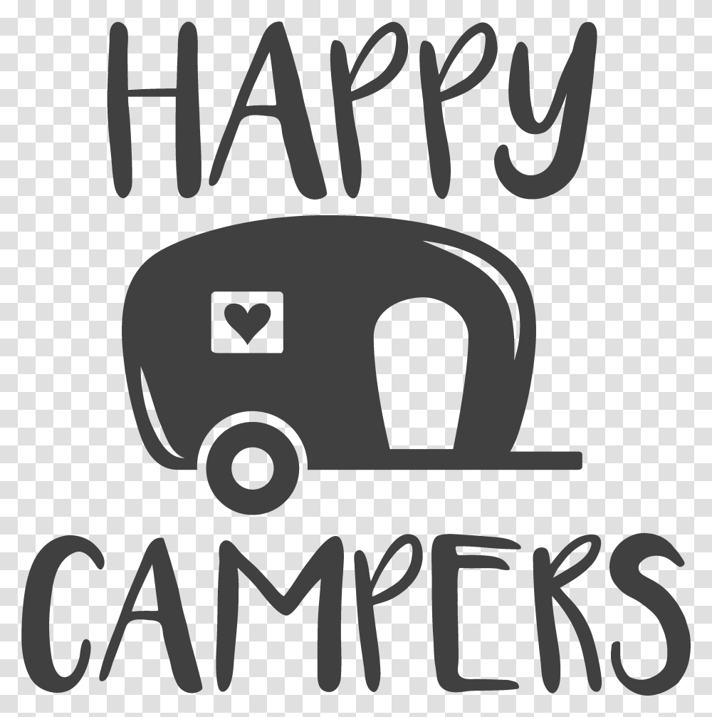 Clip Art Happy Camper Silhouette Happy Camper, Handwriting, Shipping Container, Alphabet Transparent Png