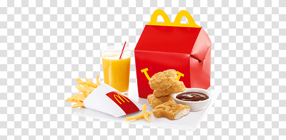 Clip Art Happy Meal Mcdonalds Chicken Nuggets Happy Meal, Fried Chicken, Food, Snack, Beverage Transparent Png