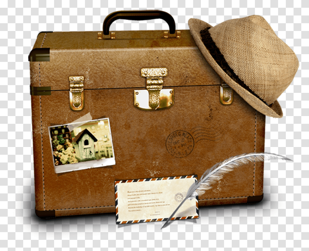 Clip Art Hat Suitcase Suitcase, Briefcase, Bag, Purse, Handbag Transparent Png
