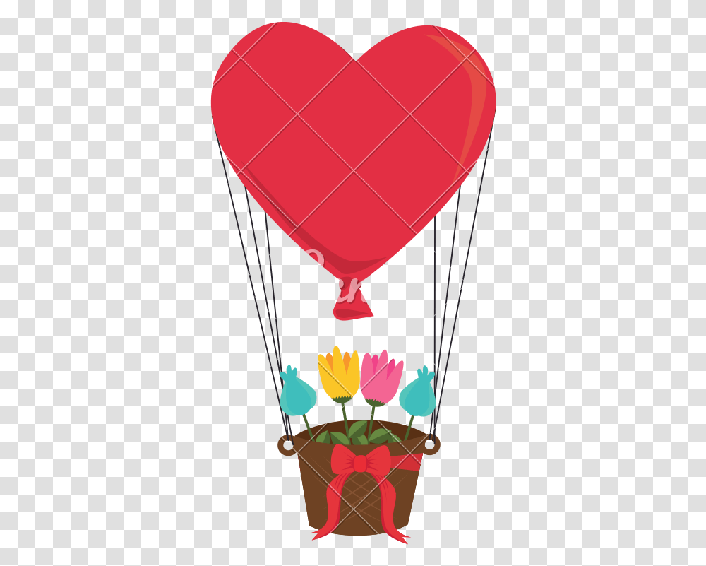 Clip Art Heart Hot Air Balloon Heart Shape Parachute, Aircraft, Vehicle, Transportation Transparent Png