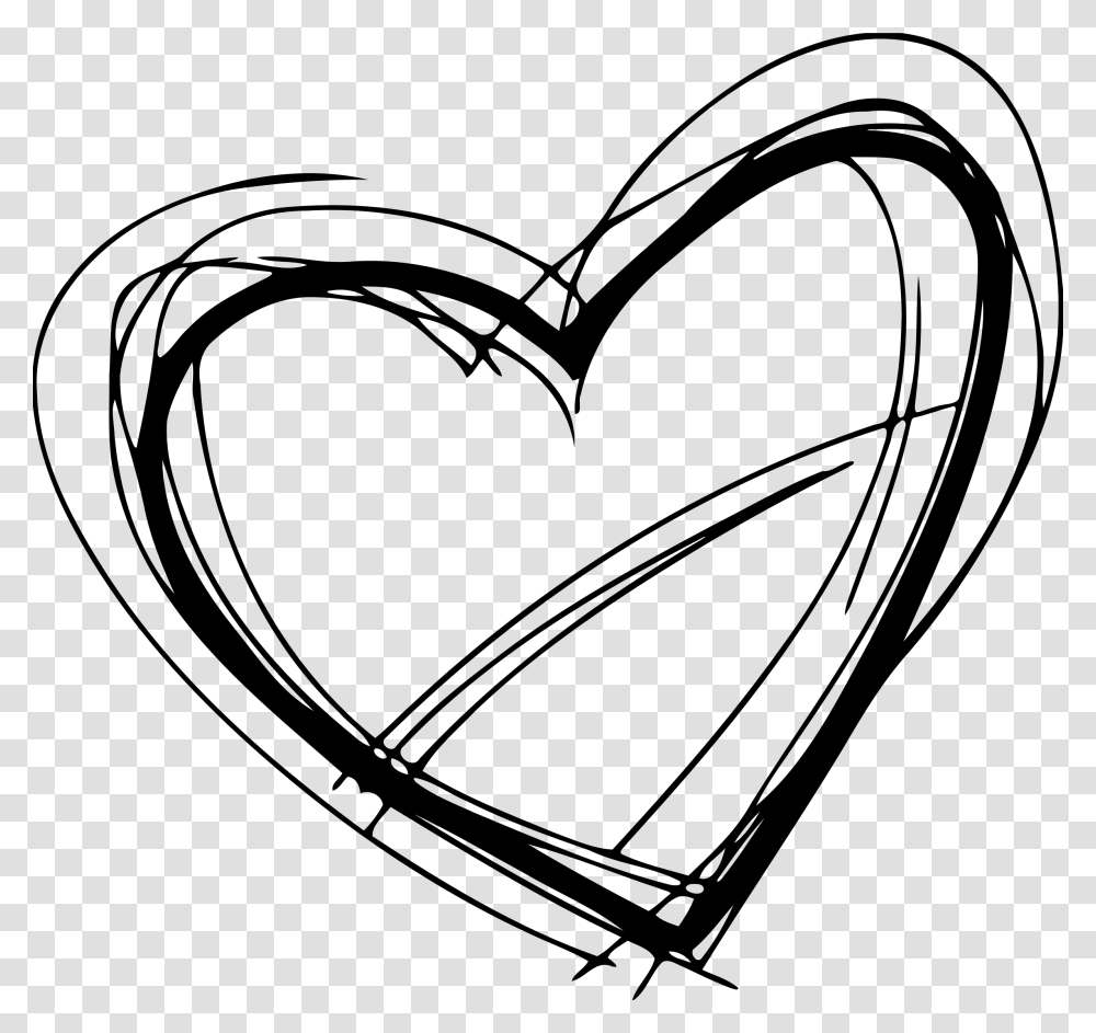 Clip Art Heart Sketch Free Techflourish Heart Black And White Sketch, Gray, World Of Warcraft Transparent Png