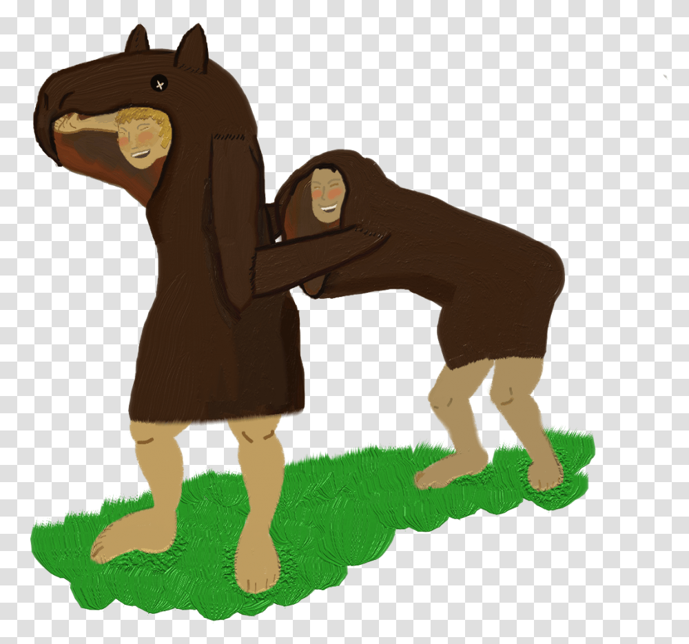Clip Art Horse Costume Pony Pet Horse For Two Costume, Plant, Grass, Outdoors Transparent Png