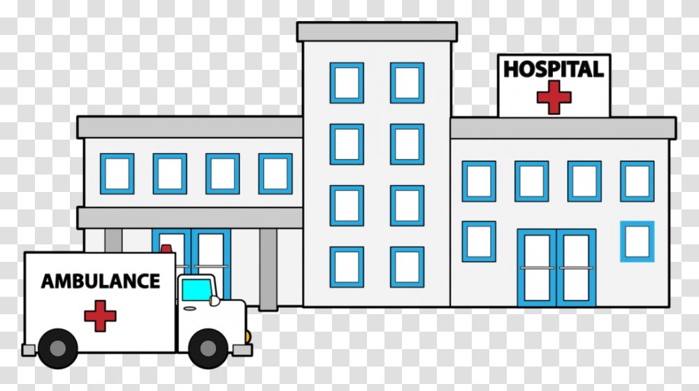Clip Art Hospital, Building, Vehicle, Transportation Transparent Png