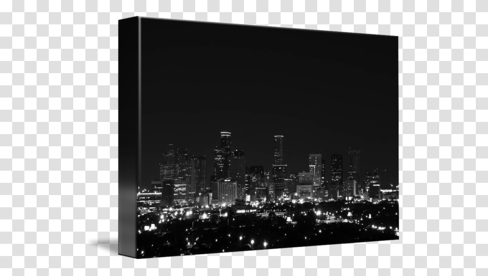 Clip Art Houston Skyline Black And White Cityscape, Urban, Building, High Rise, Metropolis Transparent Png