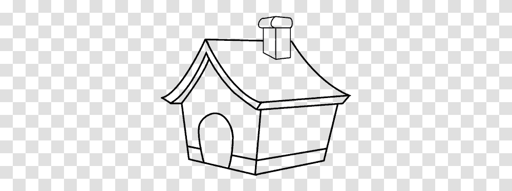 Clip Art How To Draw A Dog House Draw A Cartoon House, Nature, Outdoors, Night, Moon Transparent Png