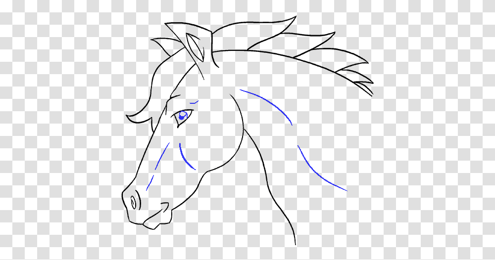 Clip Art How To Draw A Horse Face Drawing, Light, Electronics, Screen, Flare Transparent Png