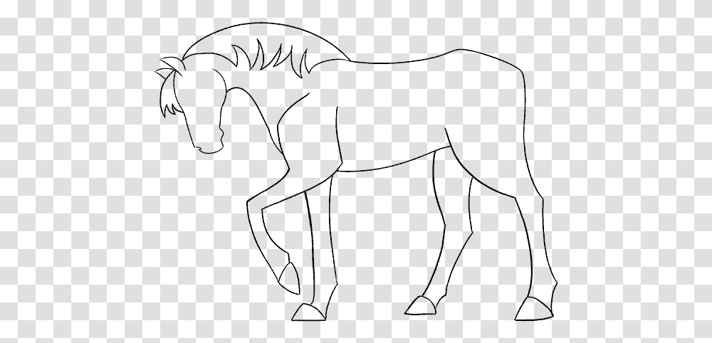 Clip Art How To Draw A Horse Without Tail Drawing, Gray, World Of Warcraft Transparent Png