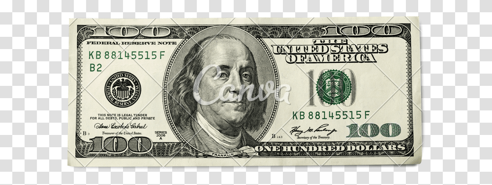Clip Art Hundred Isolated Photos By 100 Dollar Bill, Person, Human, Money Transparent Png
