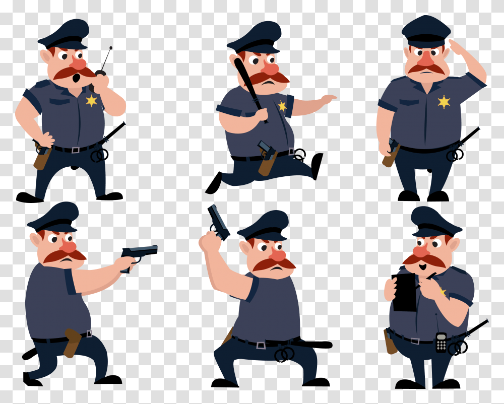 Clip Art Icon Group Transprent Policeman Car Cartoon, Person, Crowd, People, Face Transparent Png